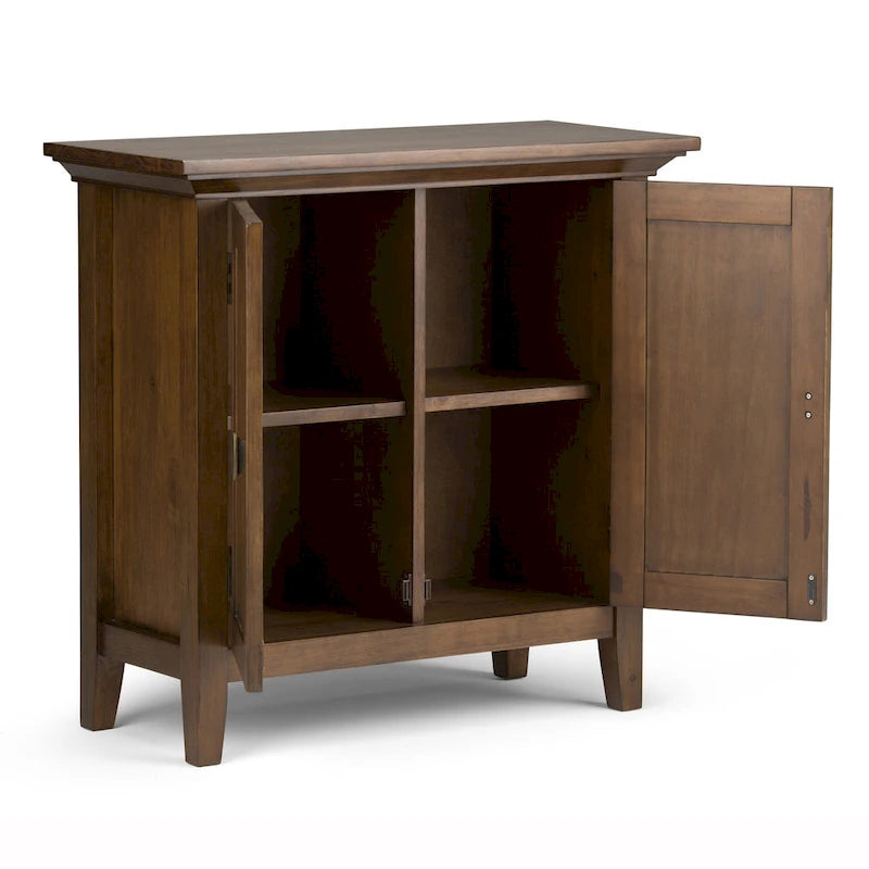 Meuble de rangement bas TRANSITIONNEL en BOIS MASSIF Mansfield de 32 po de largeur - 32 larg. x 14 prof. x 31 haut.