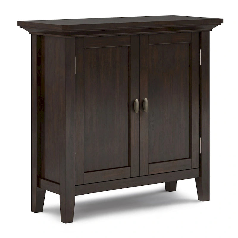Meuble de rangement bas TRANSITIONNEL en BOIS MASSIF Mansfield de 32 po de largeur - 32 larg. x 14 prof. x 31 haut.