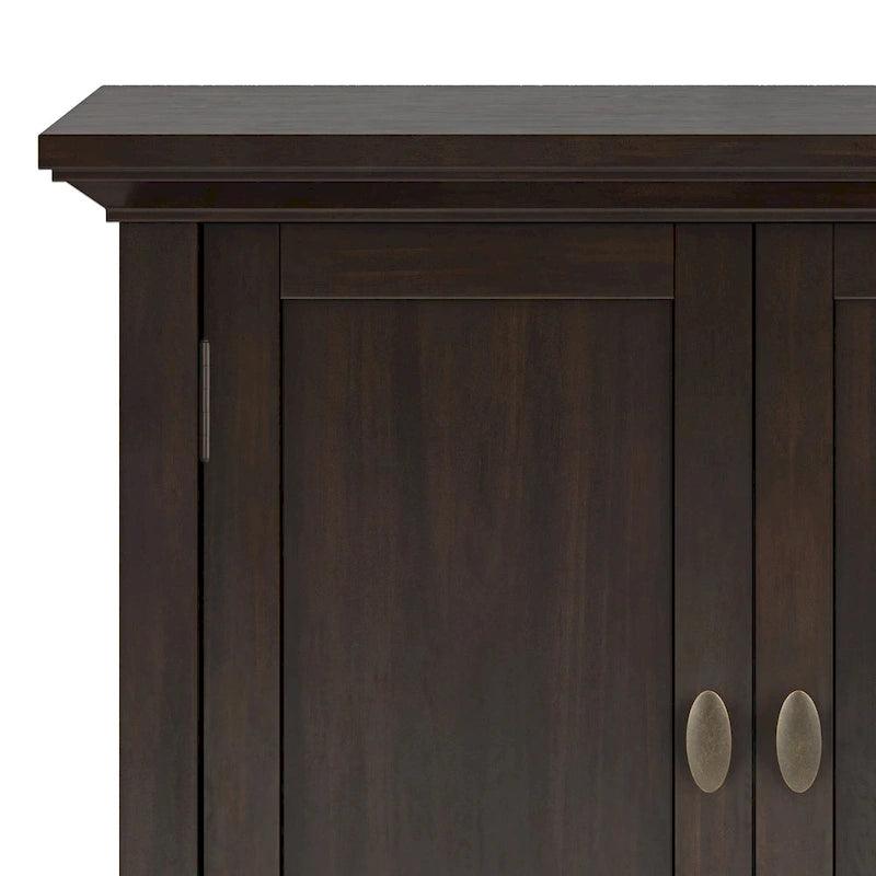 Meuble de rangement bas TRANSITIONNEL en BOIS MASSIF Mansfield de 32 po de largeur - 32 larg. x 14 prof. x 31 haut.