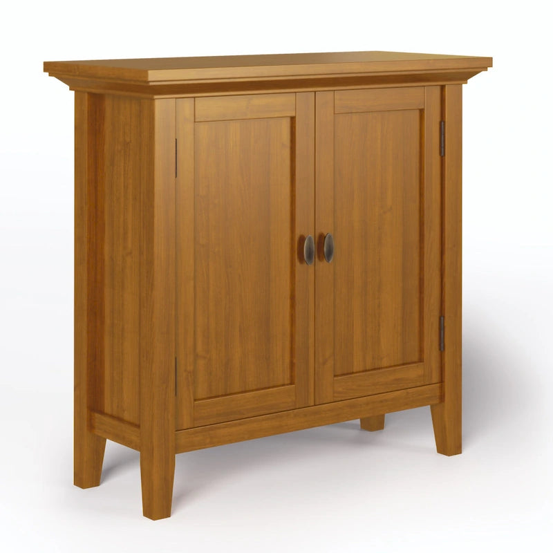 Meuble de rangement bas TRANSITIONNEL en BOIS MASSIF Mansfield de 32 po de largeur - 32 larg. x 14 prof. x 31 haut.