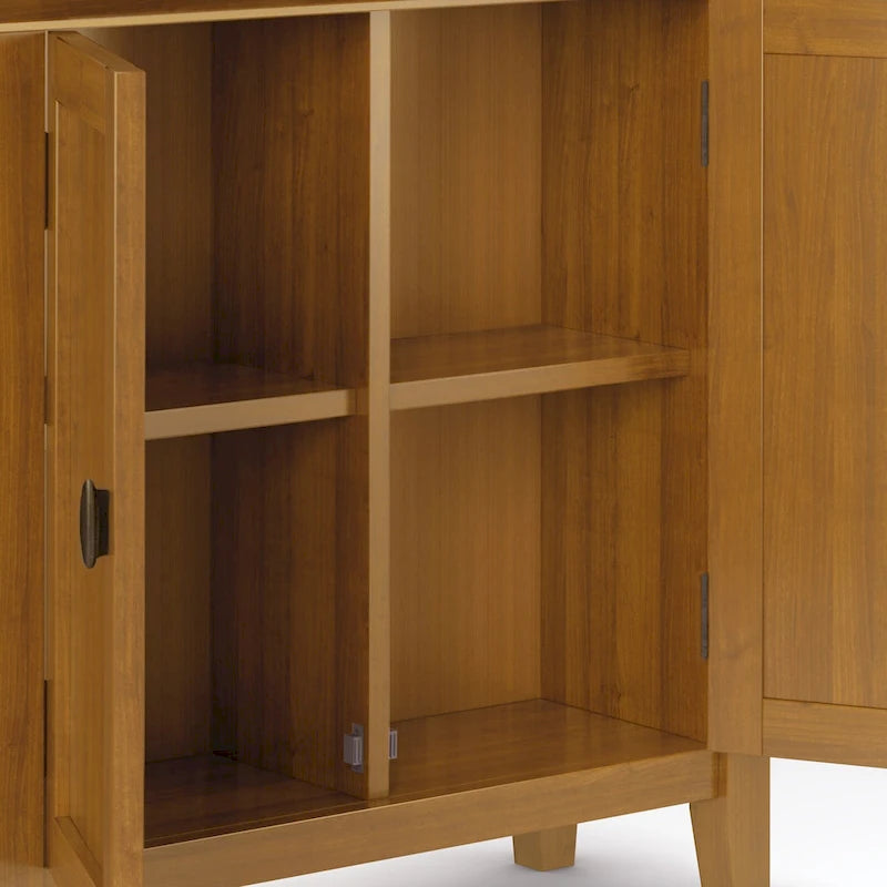 Meuble de rangement bas TRANSITIONNEL en BOIS MASSIF Mansfield de 32 po de largeur - 32 larg. x 14 prof. x 31 haut.