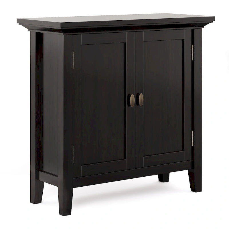 Meuble de rangement bas TRANSITIONNEL en BOIS MASSIF Mansfield de 32 po de largeur - 32 larg. x 14 prof. x 31 haut.
