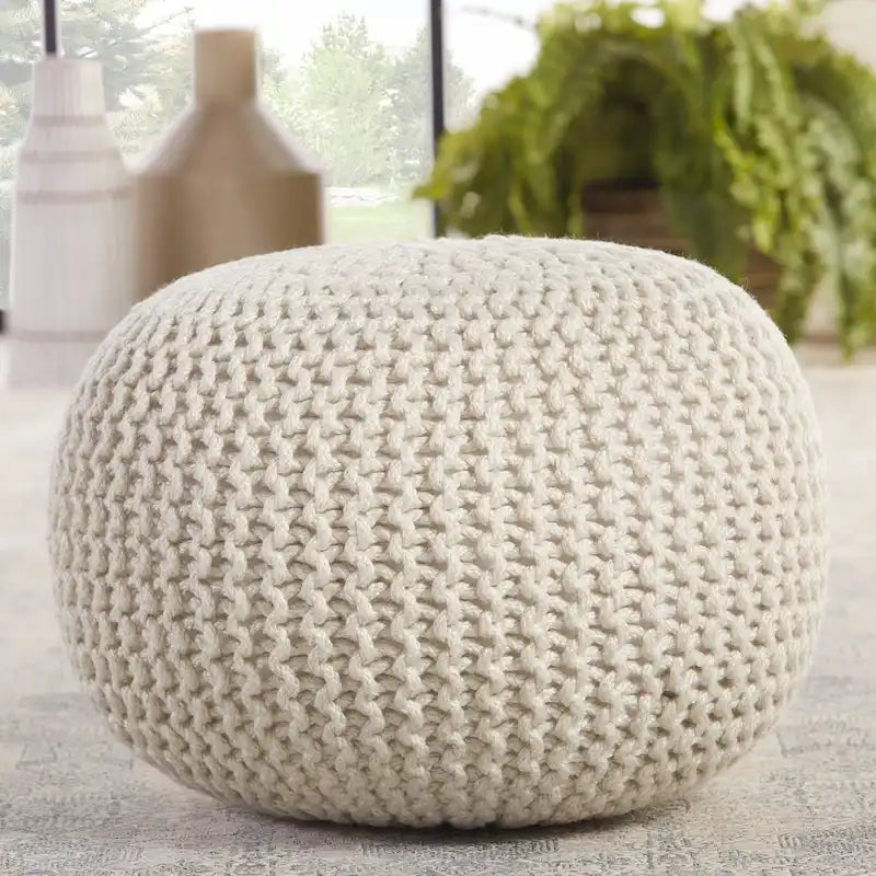 Pouf rond Asilah d'intérieur et d'extérieur – 20x20x14