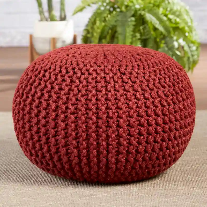 Pouf rond Asilah d'intérieur et d'extérieur – 20x20x14