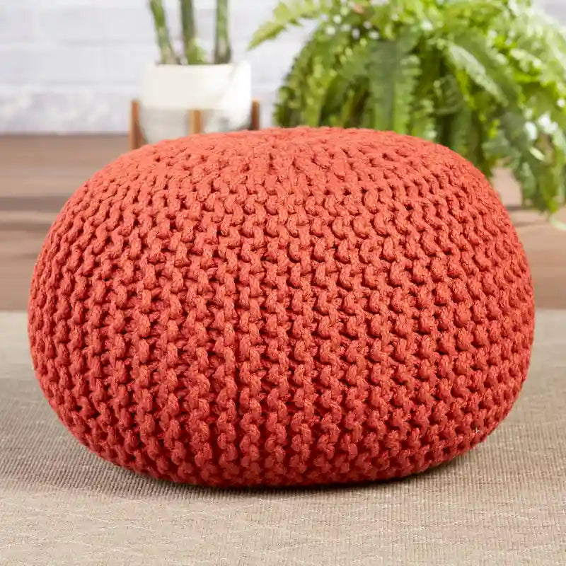 Pouf rond Asilah d'intérieur et d'extérieur – 20x20x14