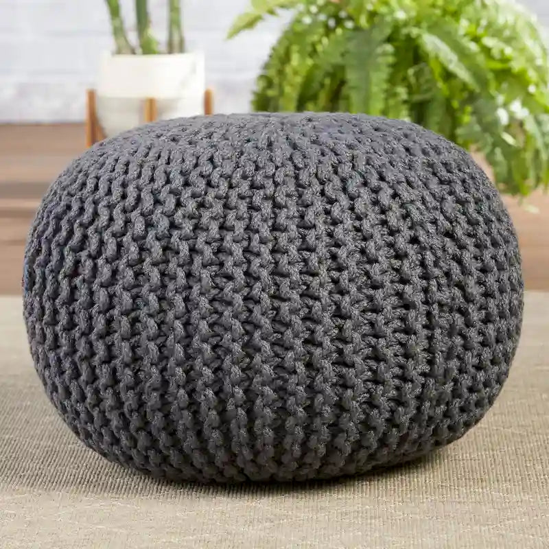 Pouf rond Asilah d'intérieur et d'extérieur – 20x20x14