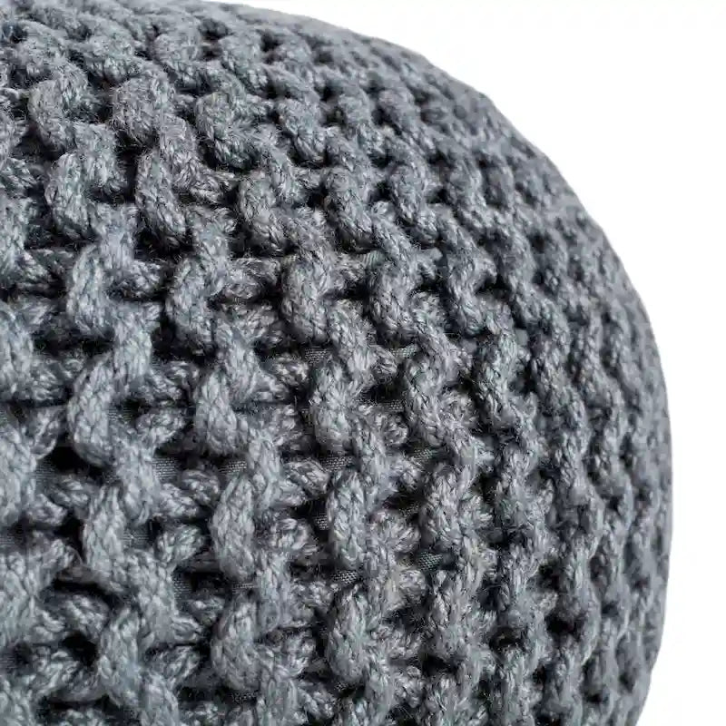 Pouf rond Asilah d'intérieur et d'extérieur – 20x20x14