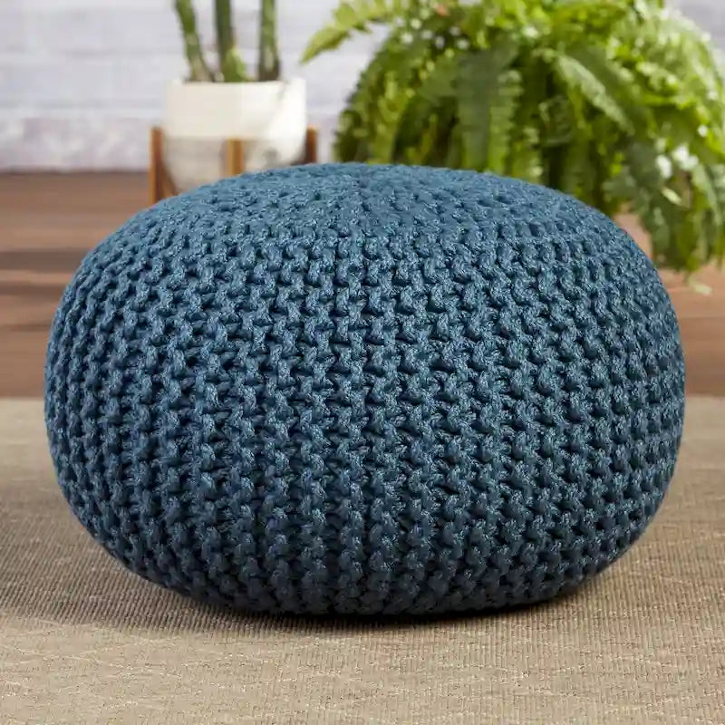 Pouf rond Asilah d'intérieur et d'extérieur – 20x20x14