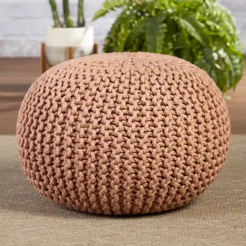 Pouf rond Asilah d'intérieur et d'extérieur – 20x20x14