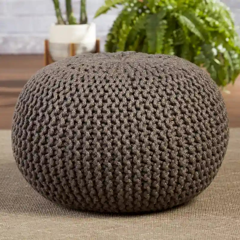 Pouf rond Asilah d'intérieur et d'extérieur – 20x20x14