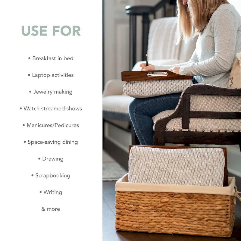 Lot de paniers Rossie Home avec 2 plateaux pour ordinateur portable
