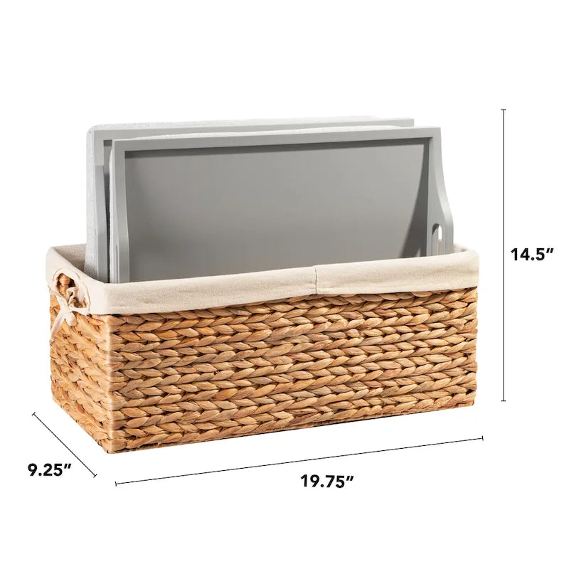 Lot de paniers Rossie Home avec 2 plateaux pour ordinateur portable