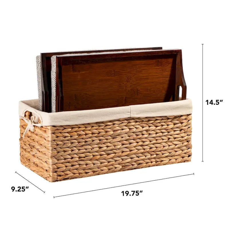 Lot de paniers Rossie Home avec 2 plateaux pour ordinateur portable