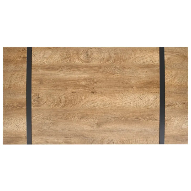 Bureau d'ordinateur moderne rectangulaire en bois