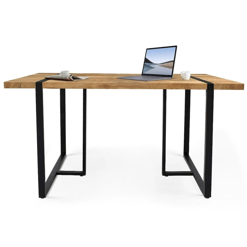 Bureau d'ordinateur moderne rectangulaire en bois