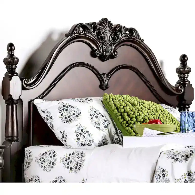 Ensemble de chambre à coucher 2 pièces en bois massif Diva Traditional Cherry par