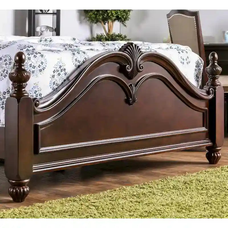 Ensemble de chambre à coucher 2 pièces en bois massif Diva Traditional Cherry par