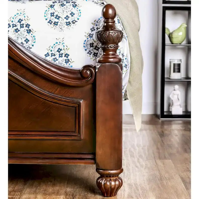 Ensemble de chambre à coucher 2 pièces en bois massif Diva Traditional Cherry par