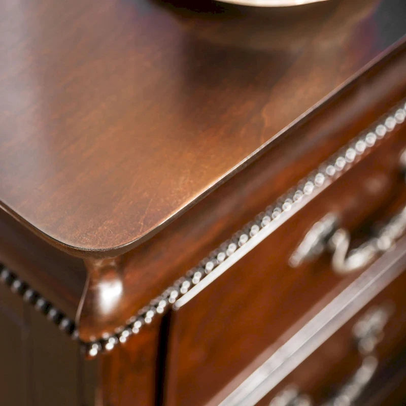 Ensemble de chambre à coucher 2 pièces en bois massif Diva Traditional Cherry par