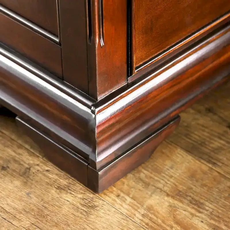 Ensemble de chambre à coucher 2 pièces en bois massif Diva Traditional Cherry par