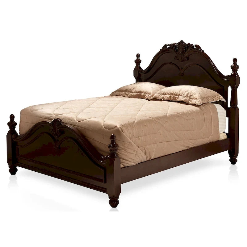 Ensemble de chambre à coucher 2 pièces en bois massif Diva Traditional Cherry par