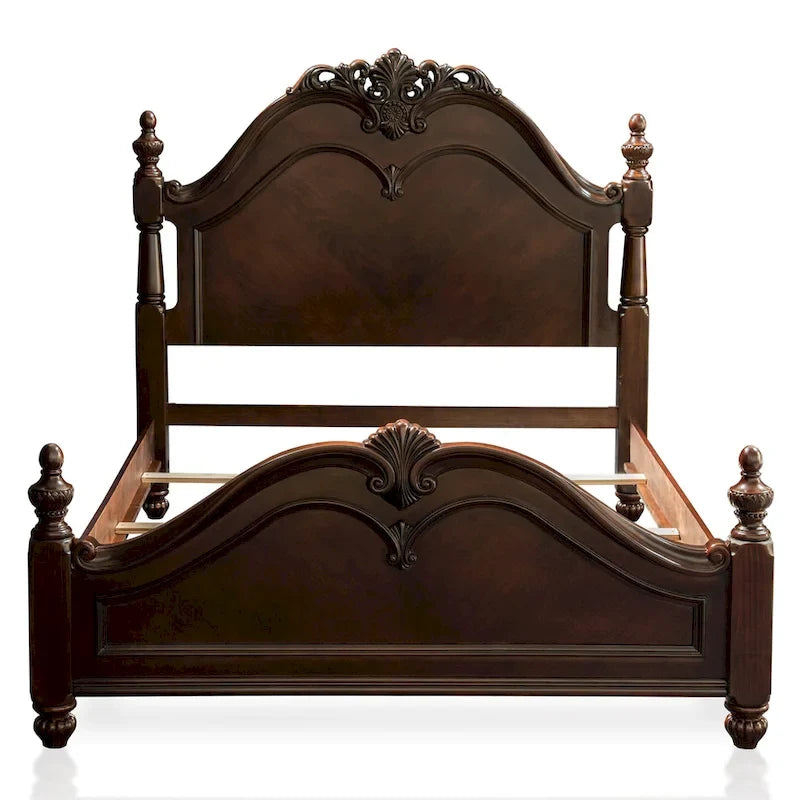 Ensemble de chambre à coucher 2 pièces en bois massif Diva Traditional Cherry par