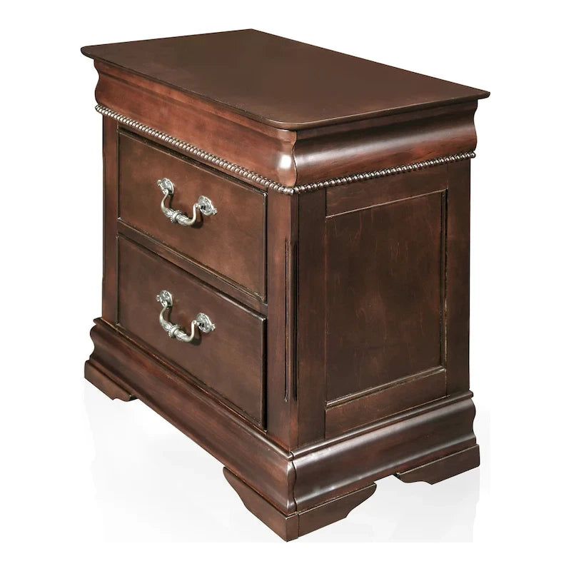 Ensemble de chambre à coucher 2 pièces en bois massif Diva Traditional Cherry par