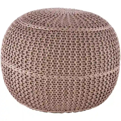 Pouf rond tricoté 20 po Cayson Artistic Weavers, intérieur/extérieur