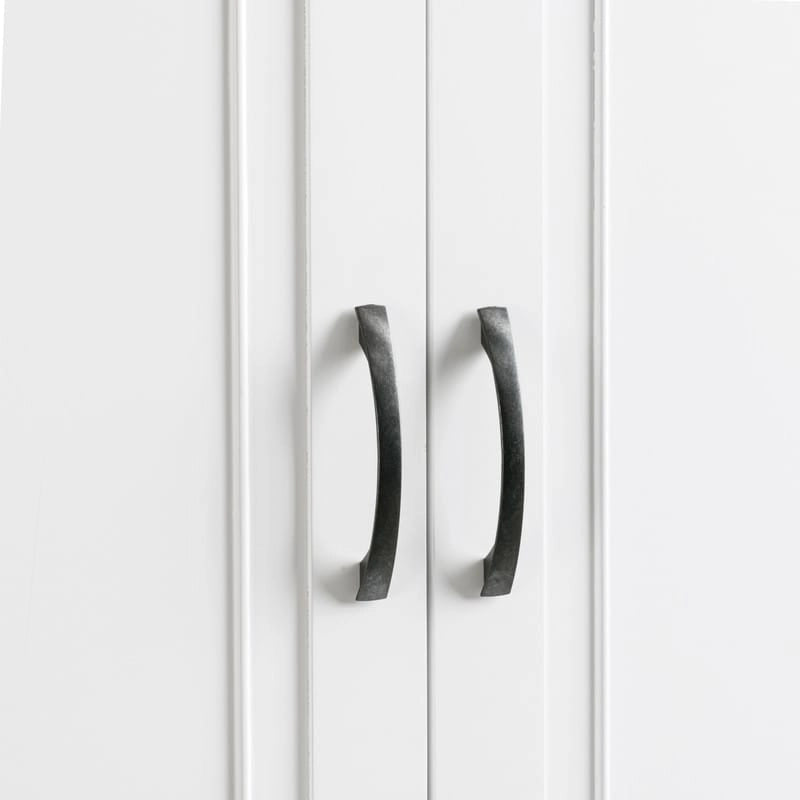 Meuble de salle de bain sur pied, Armoire de rangement autonome avec portes et tiroir, Meuble de cuisine avec étagère réglable
