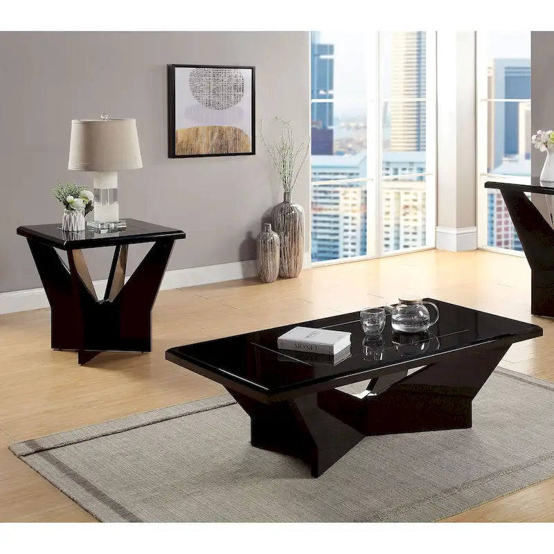 Ensemble de 2 tables basses et tables d'appoint contemporaines Ameena par