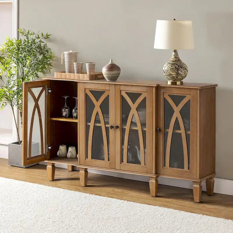 Katie Buffet de style campagnard avec portes vitrées 60 par