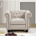Fauteuil Chesterfield capitonné