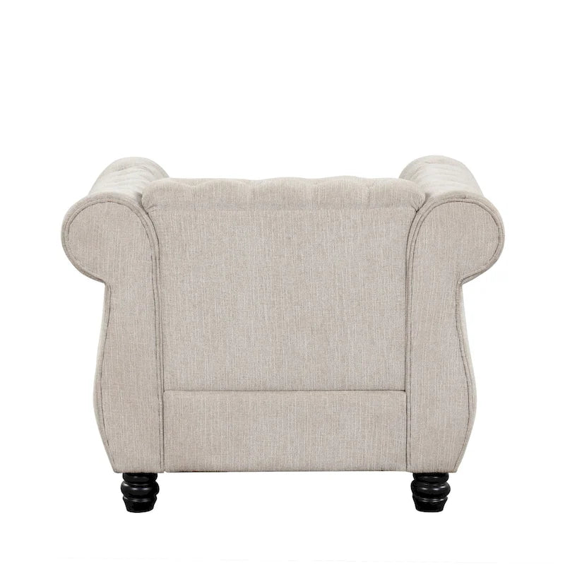 Fauteuil Chesterfield capitonné