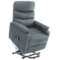  Power Lift Massage Recliner Light Gray Fabric - 28.7 x 35.6 x 40.4