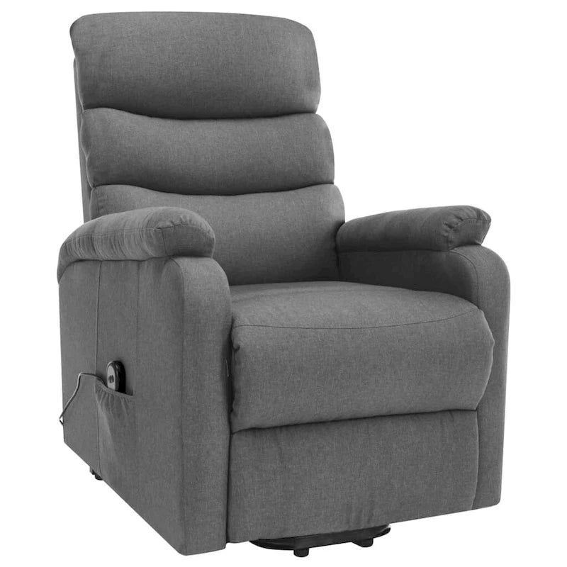 Fauteuil inclinable massant électrique en tissu gris clair - 28,7 x 35,6 x 40,4