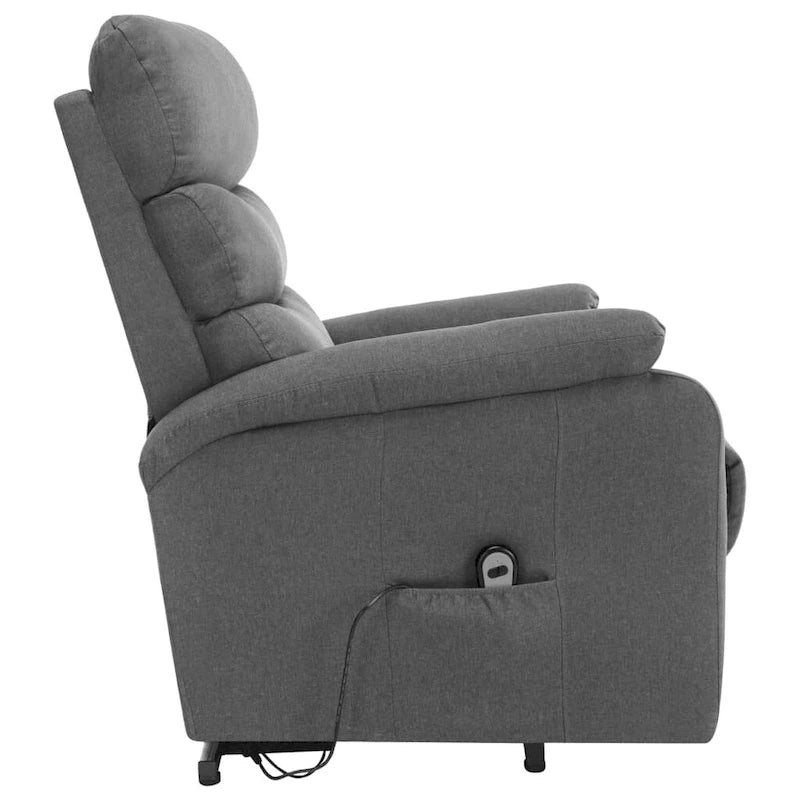 Fauteuil inclinable massant électrique en tissu gris clair - 28,7 x 35,6 x 40,4