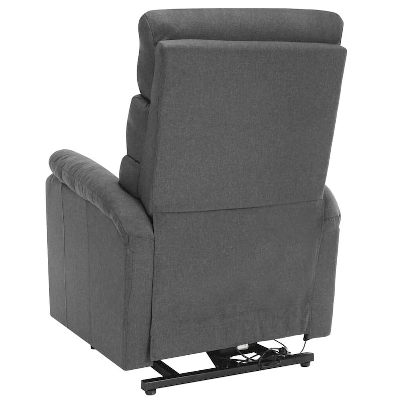 Fauteuil inclinable massant électrique en tissu gris clair - 28,7 x 35,6 x 40,4
