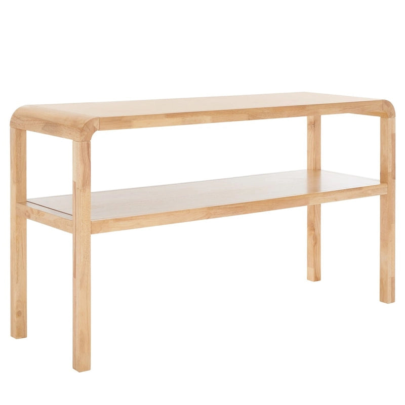 Console 2 étages Maybell – 32 L x 15 P x 30 H – 53 L x 17 P x 30 H