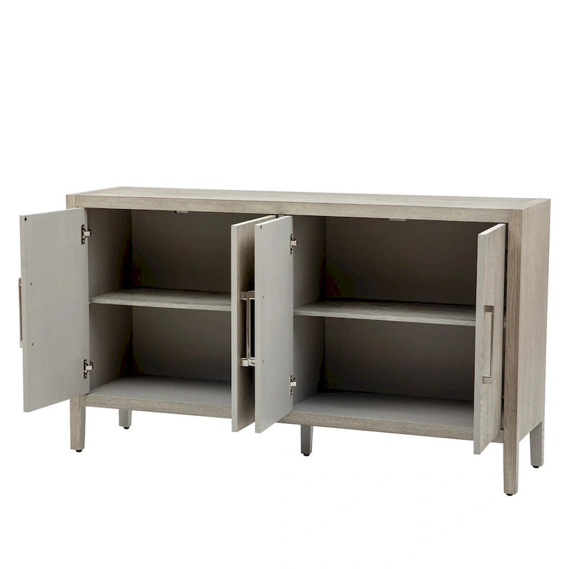 Meuble de rangement, buffet en bois avec étagères pour salon