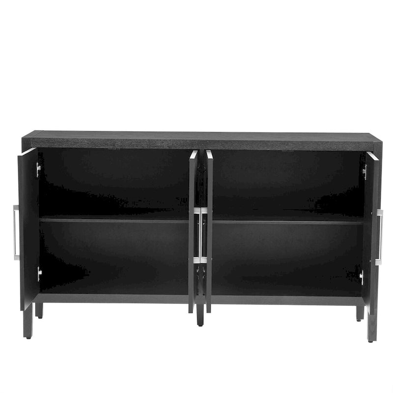 Meuble de rangement, buffet en bois avec étagères pour salon