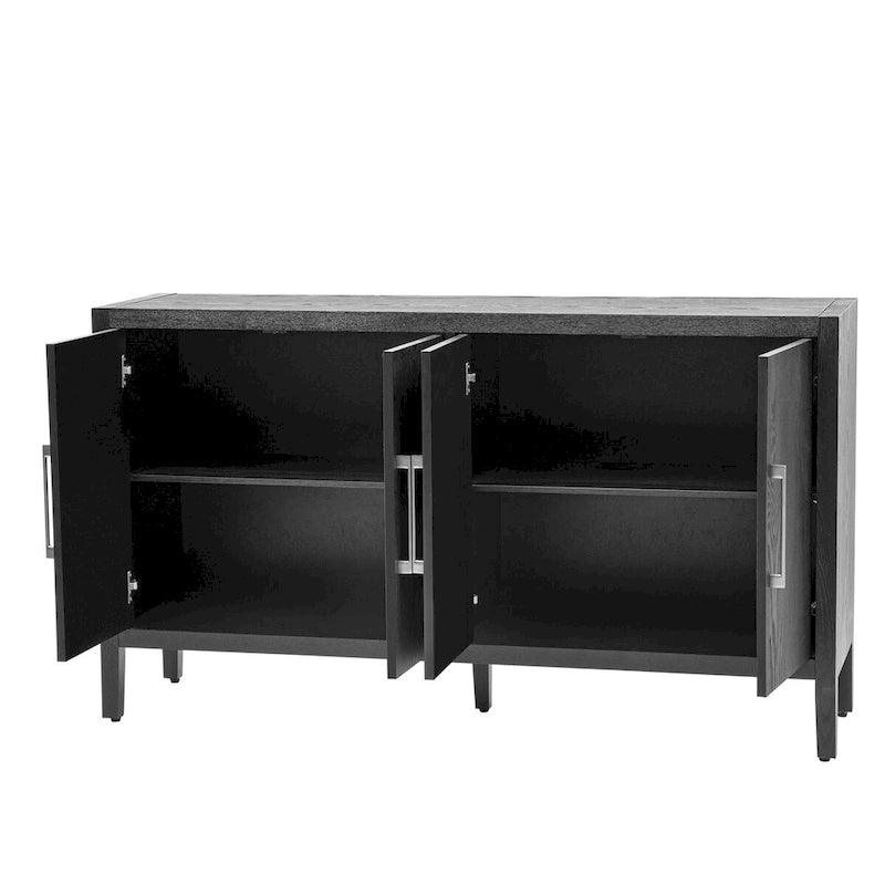Meuble de rangement, buffet en bois avec étagères pour salon