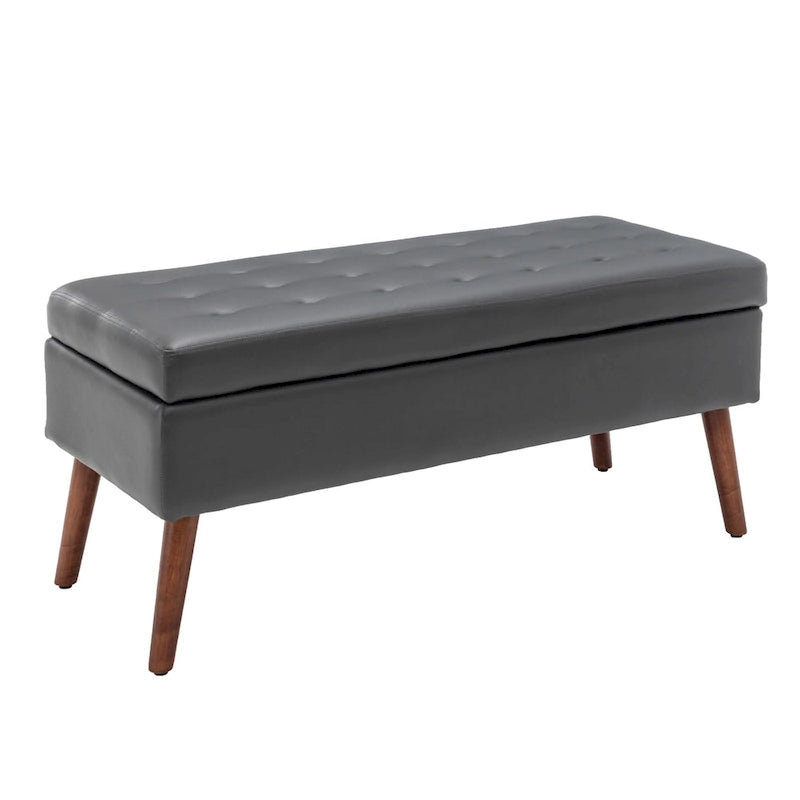 Banc de rangement avec banc de rangement pour chambre à coucher, banc de bout de lit, banc de pied de lit, banc d'entrée, pouf de rangement
