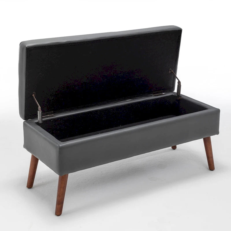 Banc de rangement avec banc de rangement pour chambre à coucher, banc de bout de lit, banc de pied de lit, banc d'entrée, pouf de rangement
