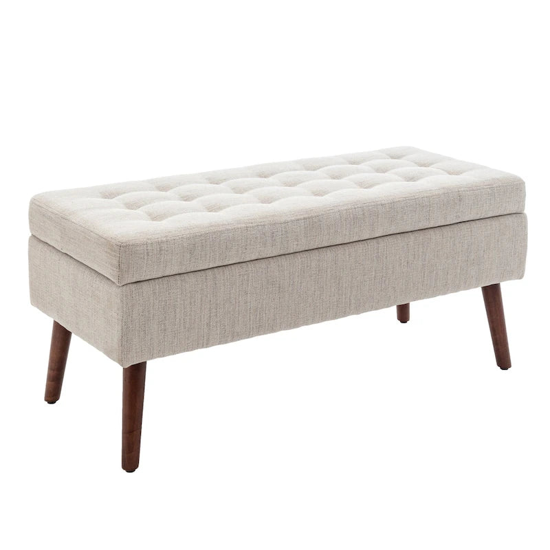 Banc de rangement avec banc de rangement pour chambre à coucher, banc de bout de lit, banc de pied de lit, banc d'entrée, pouf de rangement