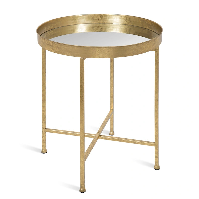 Table d'appoint ronde en métal Celia - 18.25x18.25x22