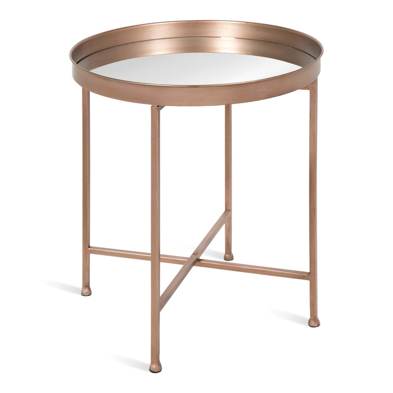Table d'appoint ronde en métal Celia - 18.25x18.25x22