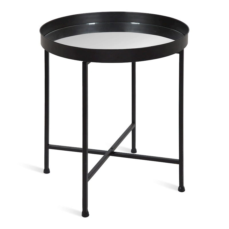 Table d'appoint ronde en métal Celia - 18.25x18.25x22