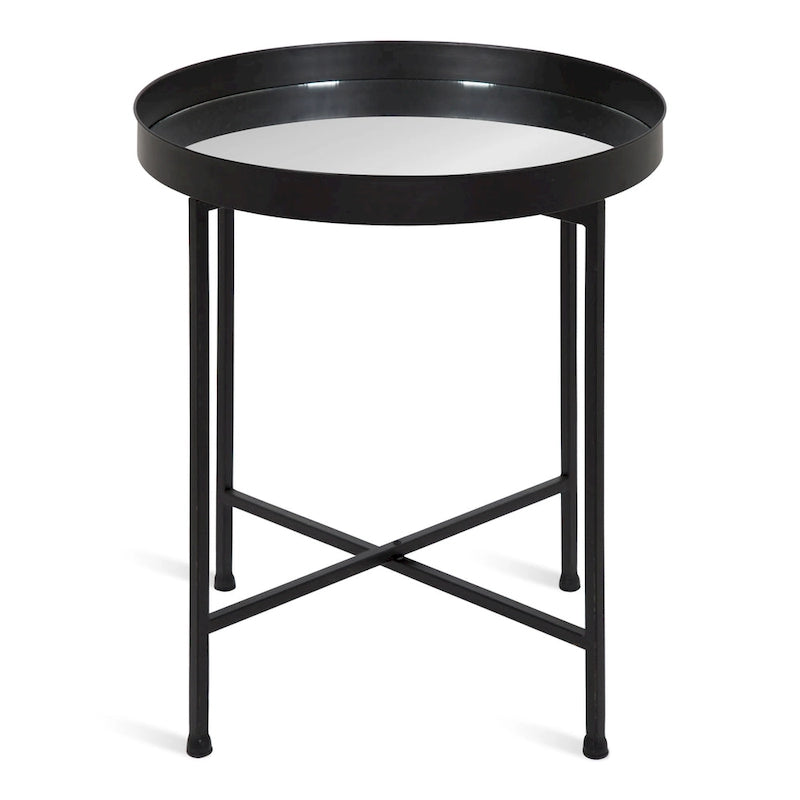 Table d'appoint ronde en métal Celia - 18.25x18.25x22