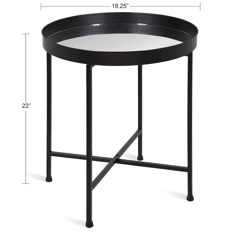 Table d'appoint ronde en métal Celia - 18.25x18.25x22