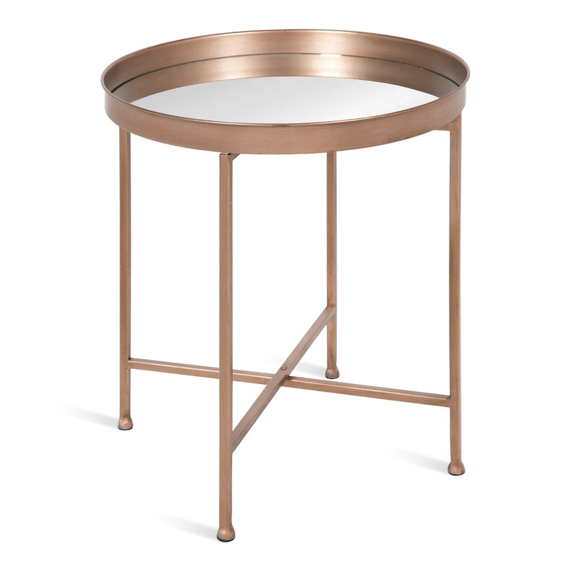 Table d'appoint ronde en métal Celia - 18.25x18.25x22